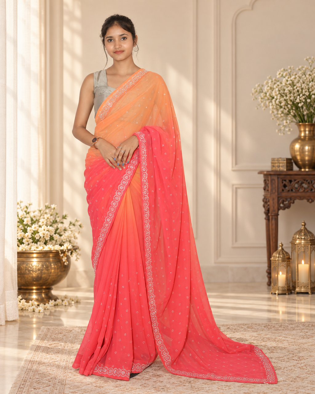 Ritika Golden Bronze Brown Mustard Banarasi