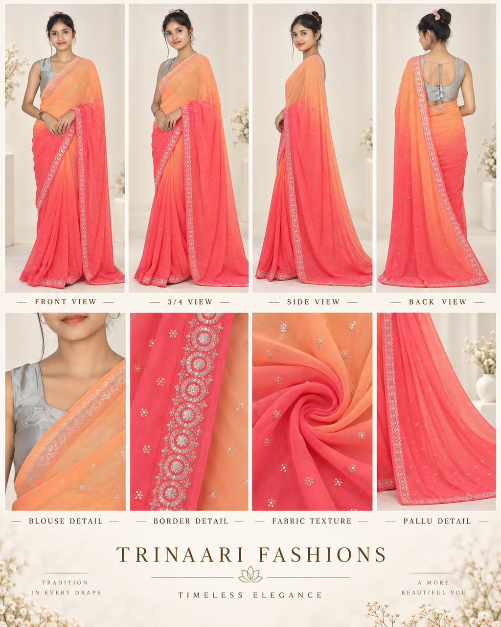 Ritika Golden Bronze Brown Mustard Banarasi