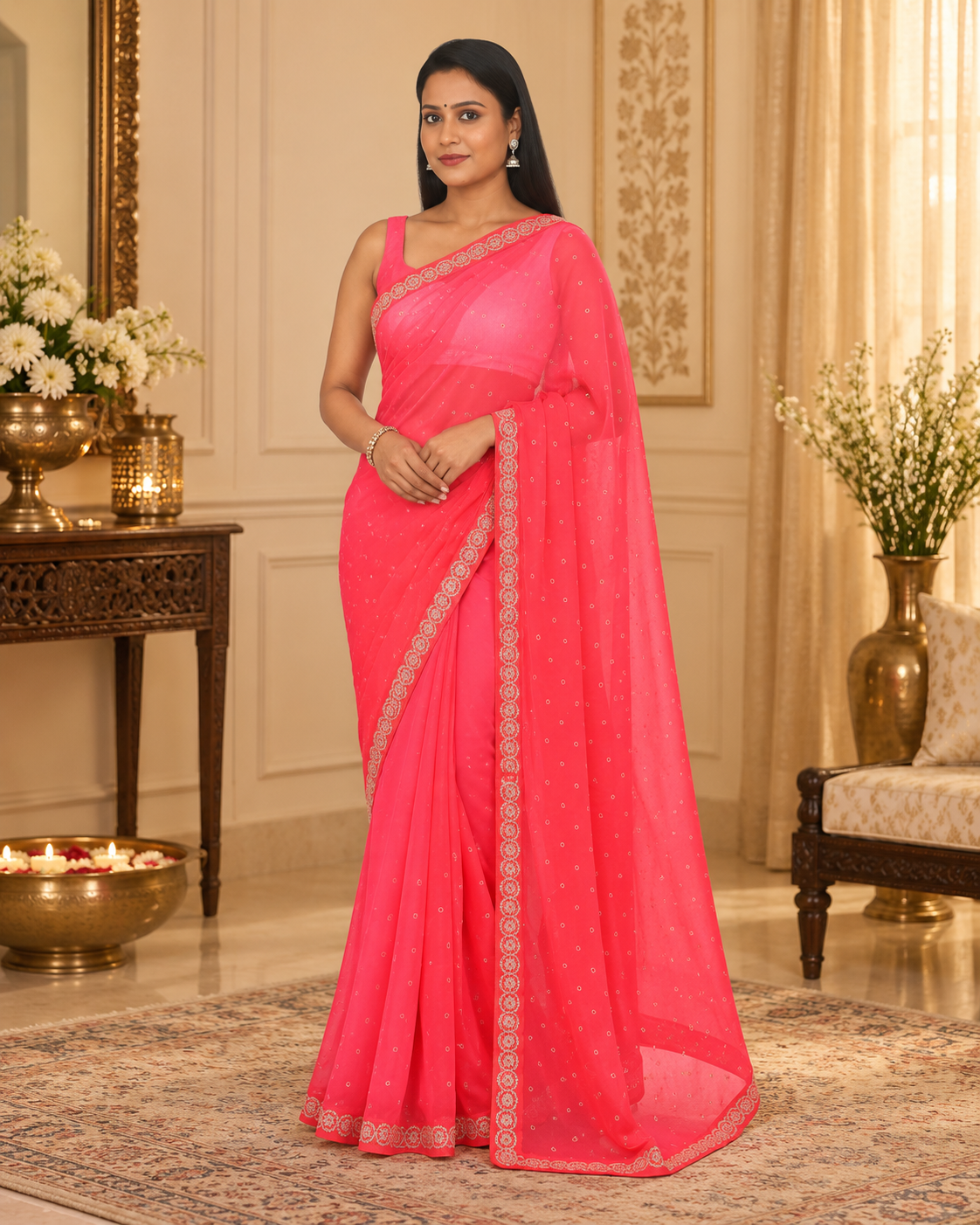 Zeenat Royal Sapphire Banarasi Saree