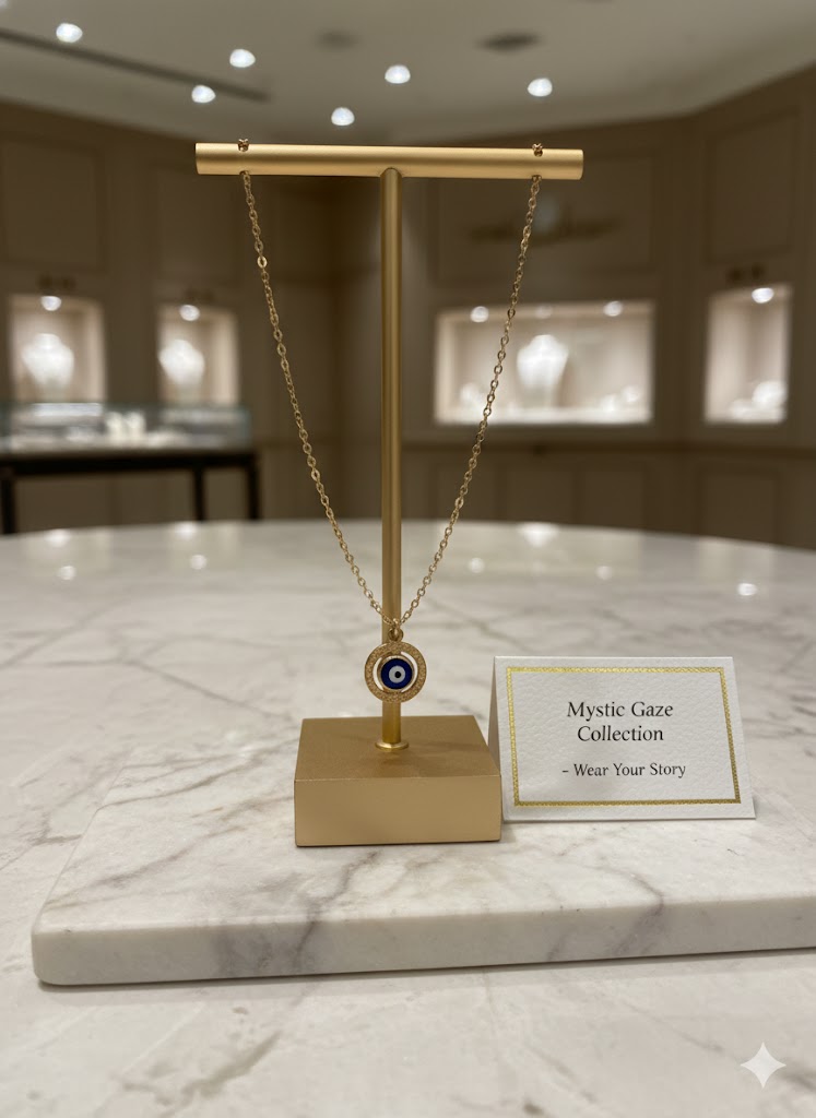 Evil Eye Halo Necklace