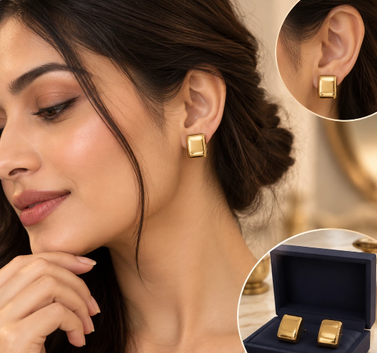 Regal Block Earrings