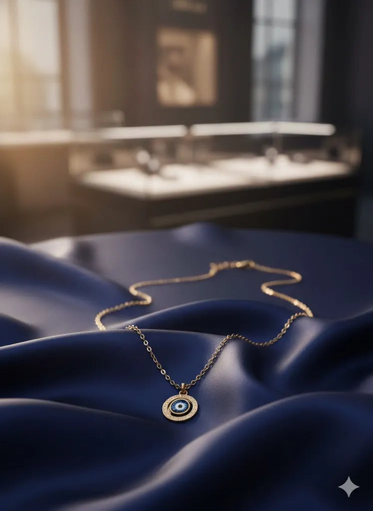 Evil Eye Halo Necklace