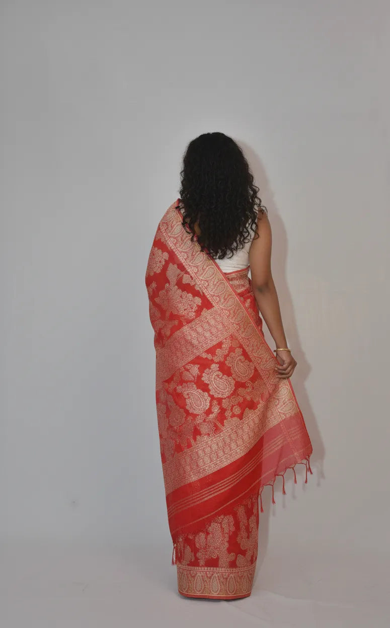 Nirvana Crimson Bridal Banarasi