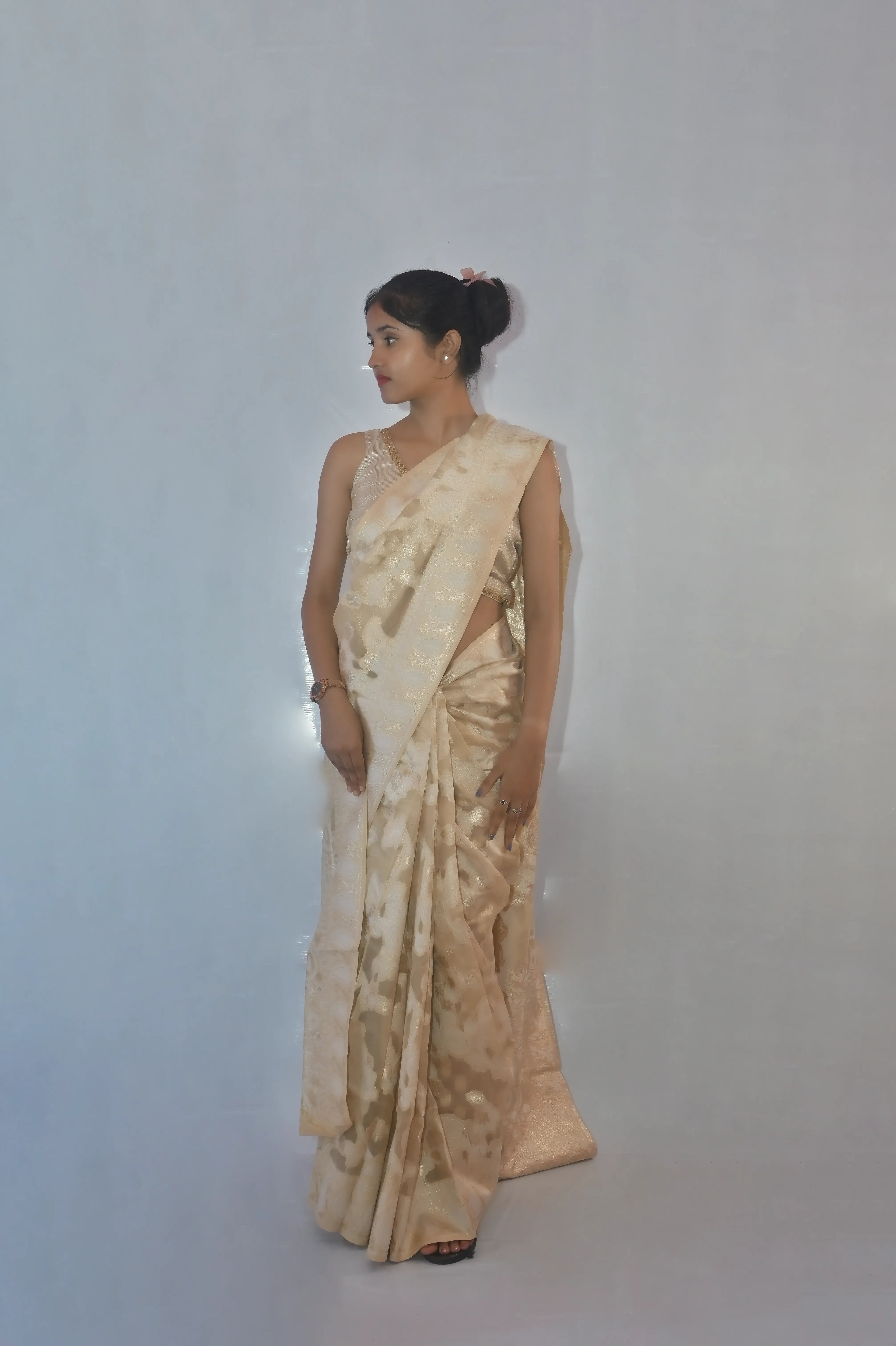 Divyanka Cream Banarasi Brocade