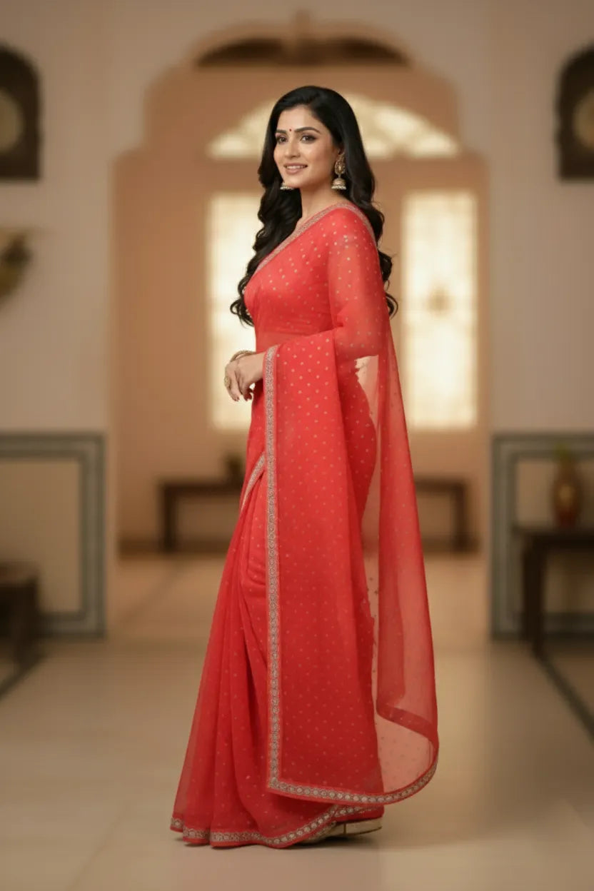 Kanika Ruby Red Banarasi Brocade