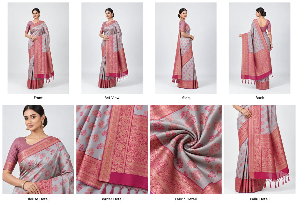 Sumedha Light Grey Banarasi