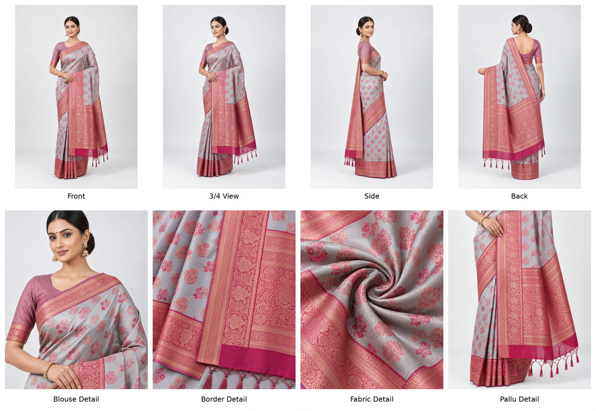 Sumedha Light Grey Banarasi