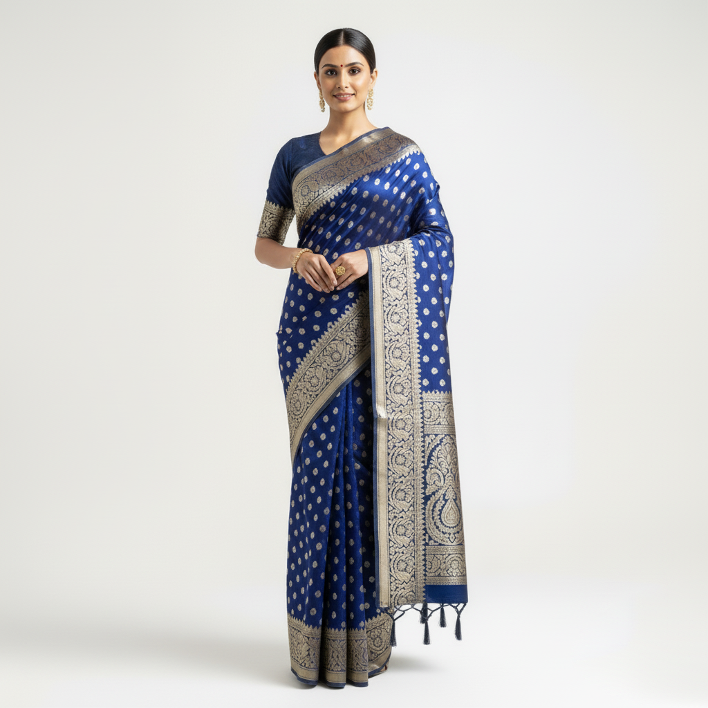 Rajeshwari Crimson Banarasi Brocade