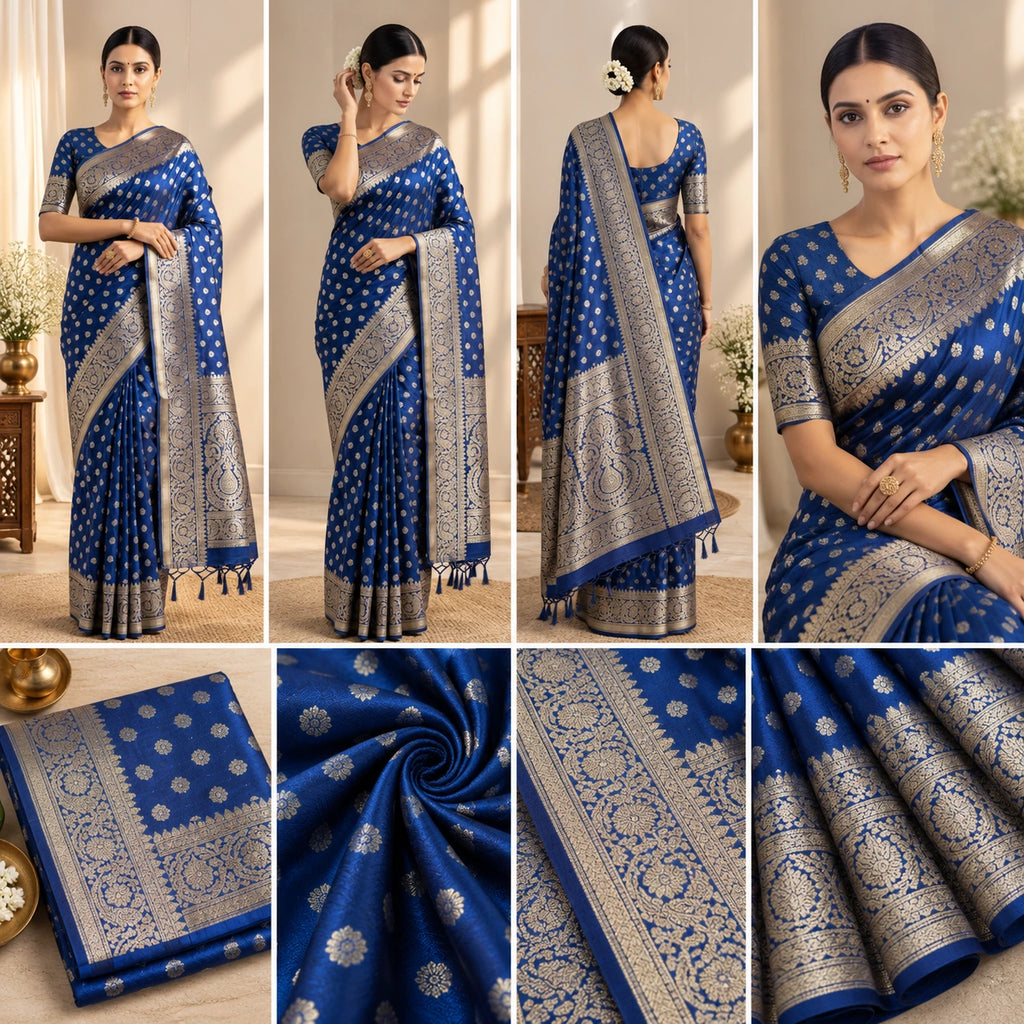 Rajeshwari Crimson Banarasi Brocade