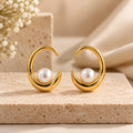 Golden Petal Glamour Earrings