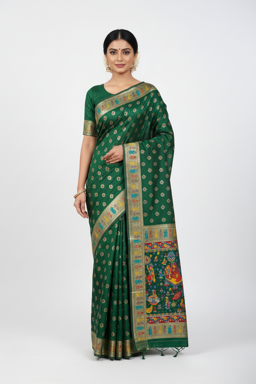 Anushka Green Banarasi Charm