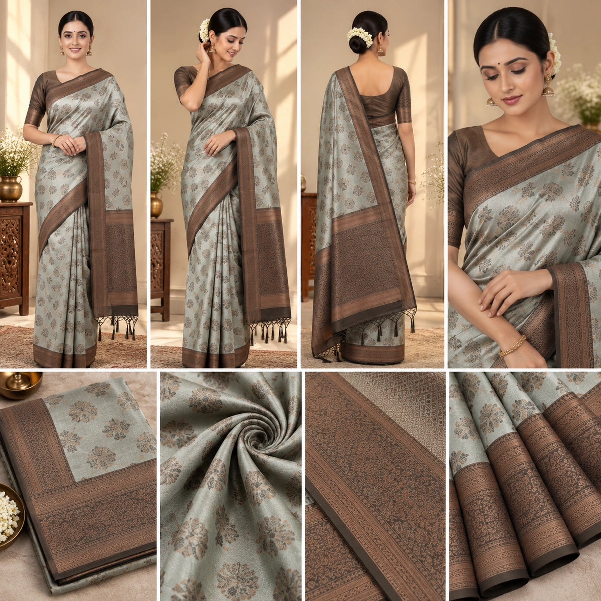 Saanvi Pista Green Banarasi Weave