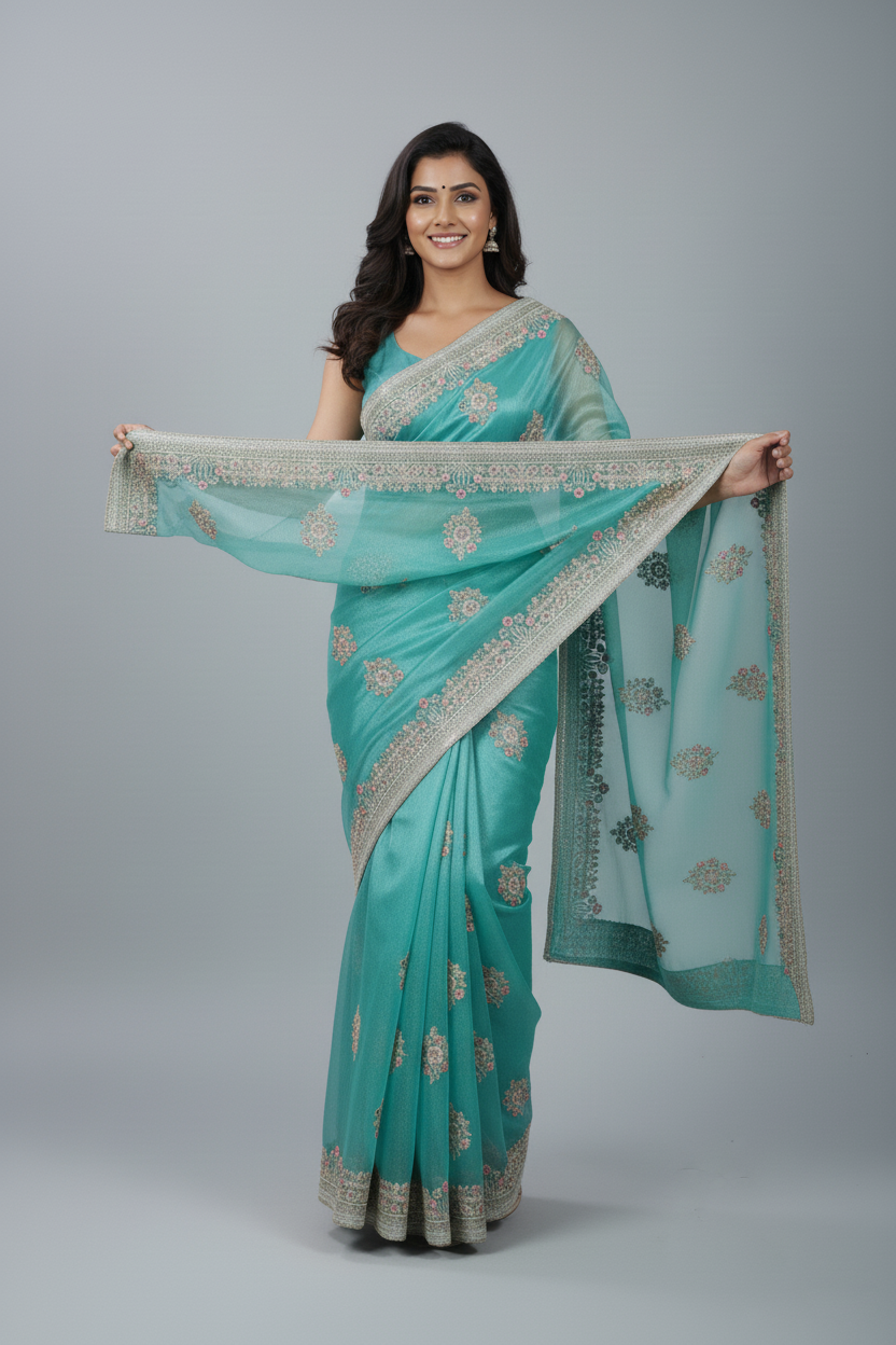 Chitrangada Light Green Banarasi Silk