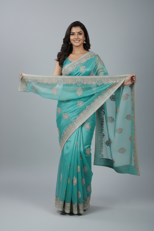 Chitrangada Light Green Banarasi Silk