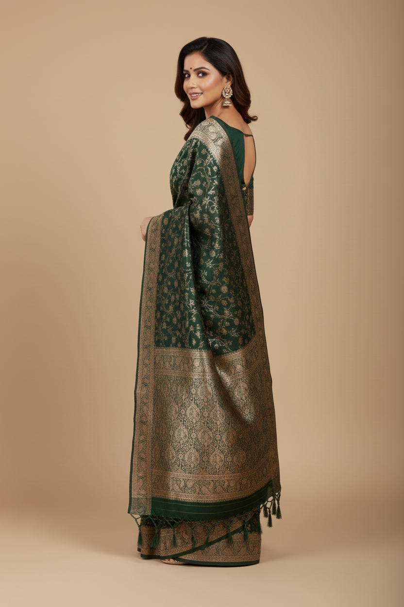 Mayura Emerald Banarasi Silk Saree