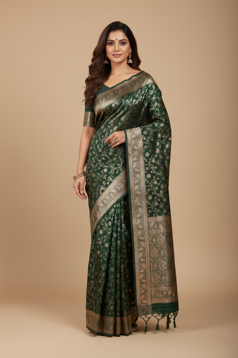 Mayura Emerald Banarasi Silk Saree